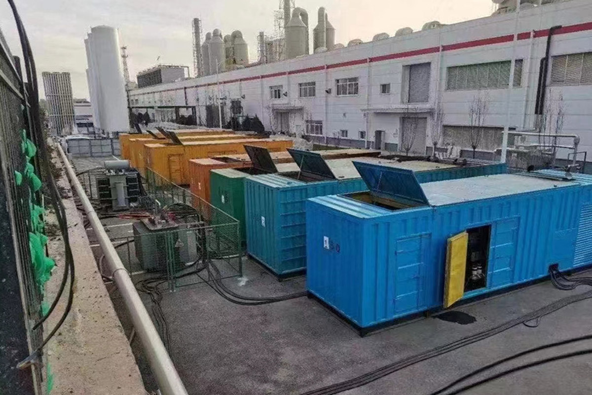 开平发电机租赁施工现场